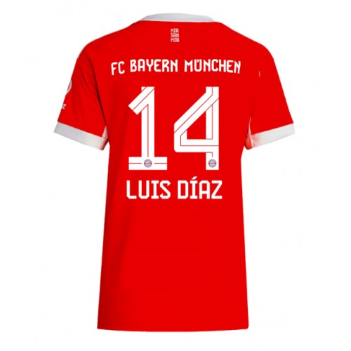 Dámy Fotbalový dres Bayern Munich Luis Diaz #14 2025-26 Domácí Krátký Rukáv